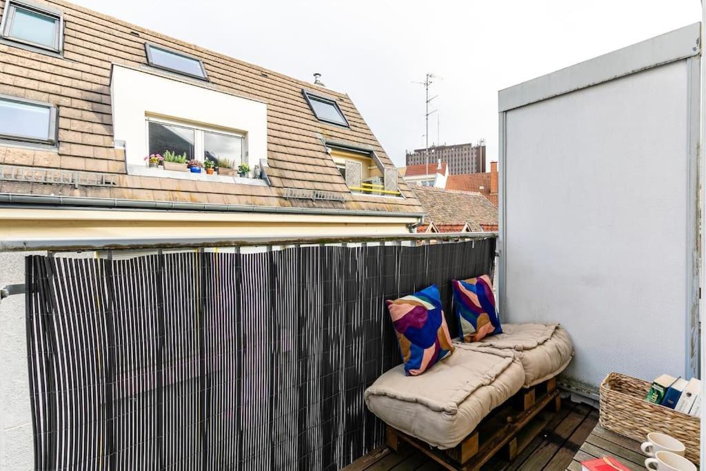 Studio Strasbourg/Gare +Balcon Buitenkant foto